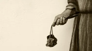 David with sling and a stone