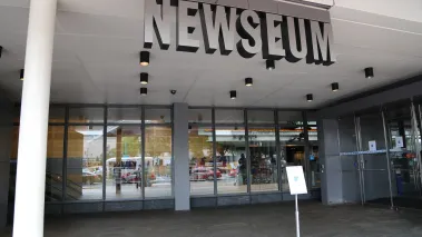 Entrance to the Newseum in Washington DC on 23 June 2017