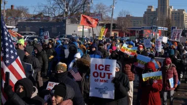 Anti-ICE protest in Minneapolis, Minnesota, Dec. 20, 2025