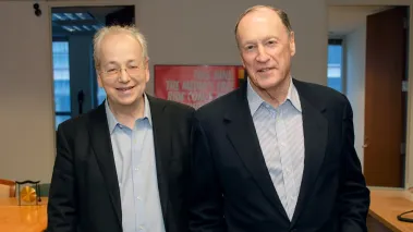 NewsGuard co-founders from left to right: L. Gordon Crovitz and Steven Brill 