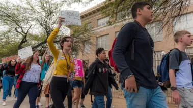 Student walkout at Tuscon high school