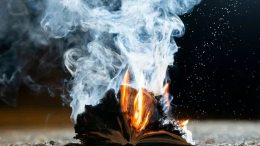 burning book