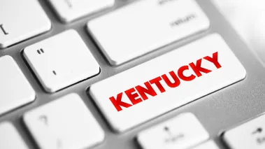 Kentucky text button on keyboard (Image via Shutterstock.com)