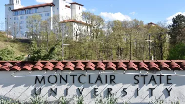 Sign for Montclair State University in New Jersey (Image via Shutterstock.com)