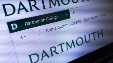 Website homepage for Dartmouth College (Image via Shutterstock.com)