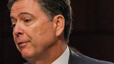 Former FBI Director James Comey testifies in front of the Senate Intelligence Committee during hearing in the Hart Senate Office building in Washington DC on June 8, 2017.