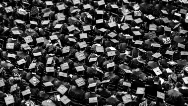 What Now graduation crowd