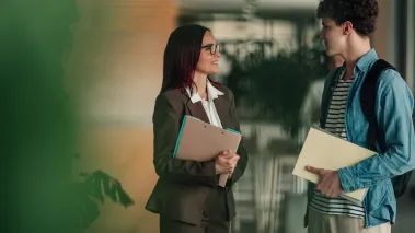 adviser and student