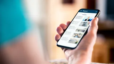 news on an iphone