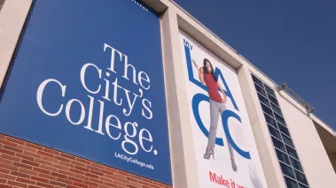 Sign for Los Angeles City College in LA (Image via Shutterstock.com)