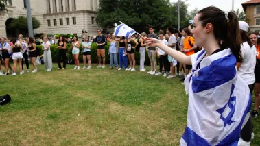 Pro-Israel student protester