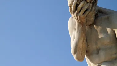 facepalm statue