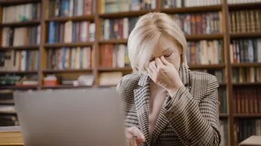 frustrated professor