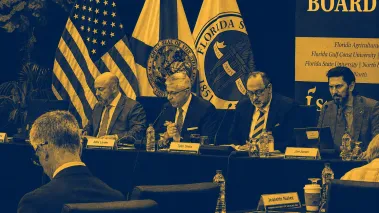 Florida Board of Governors, in blue and yellow duotone