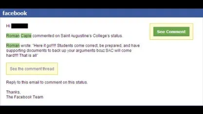 Roman Caple Facebook Message