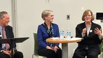 David Garrett, Margaret Nash, and Karen Graves at Lewes Public Library in Delaware