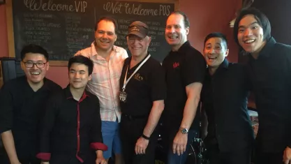 Slants Band performing at Flying Dog Bear tasting room in Frederick, MD (April 16, 2017). In center: Ilya Shapiro, Bob Corn-Revere, and Jim Caruso.jpeg