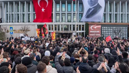 Protests in Turkey after the detention of the mayor of Istanbul