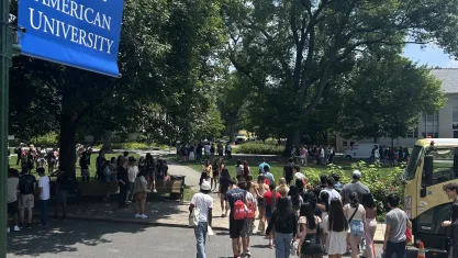 Students attending FIRE's 2025 Free Speech Forum on the American University campus in Washington, DC