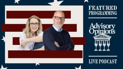 Soapbox Conference advertisement for Advisory Opinion Live Podcast