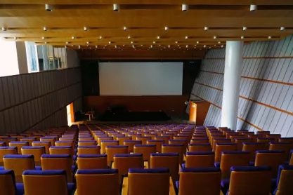 A lecture hall on the campus of NYU Shanghai