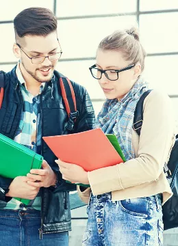 students with cool hair and glasses