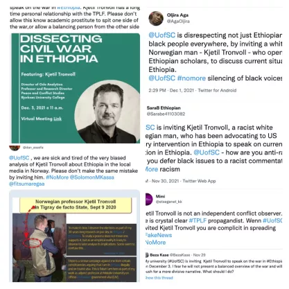 Kjetil Tronvoll tweets