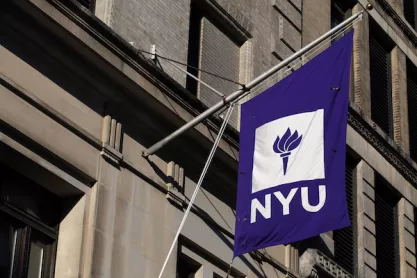 NYU banner in New York City