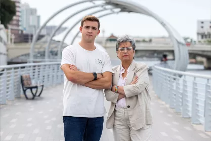 Photos of FIRE Plaintiffs Adriana Novoa and Sam Rechek