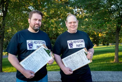 Kevin Gaughen and Dave Kocur