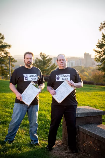 Kevin Gaughen and Dave Kocur