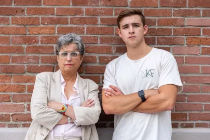 FIRE plaintiffs Adriana Novoa (left) and Sam Rechek (right) are challenging Florida's Stop WOKE Act
