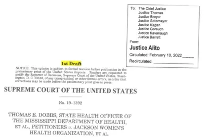 Leaked Dobbs ruling