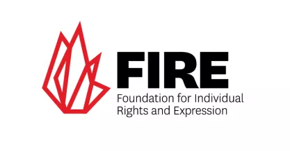 FIRE logo in all capital black letters against a white background