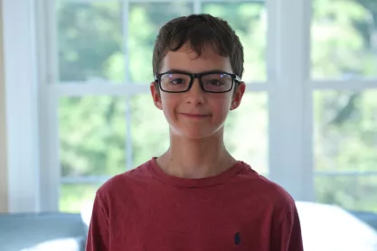Samson Cournane, the 15-year-old college student fighting a hospital over his free speech