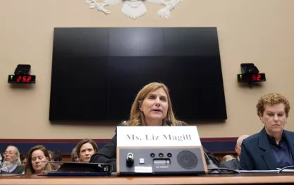 Harvard University President, Dr. Claudine Gay, left and Liz Magill, President of the University of Pennsylvania, and Dr. Pamela Nadell, Professor of History and Jewish Studies at American University testify at the House Committee on Education and the Workforce hearing on the recent rise in antisemitism on college campuses.