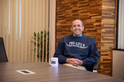 Jeff Hunt in podcast studio