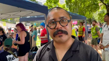 Omar Flores, co-chair of the Coalition to March on the RNC