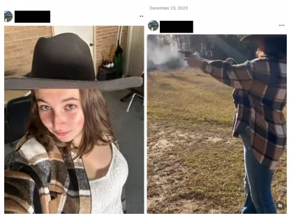 Leigha Lemoine selfie and shooting