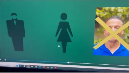 Slide with an image of law professor Ken Lawson alongside generic man/woman icons