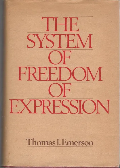 Cover to the book "The System of Freedom of Expression" by Thomas Emerson