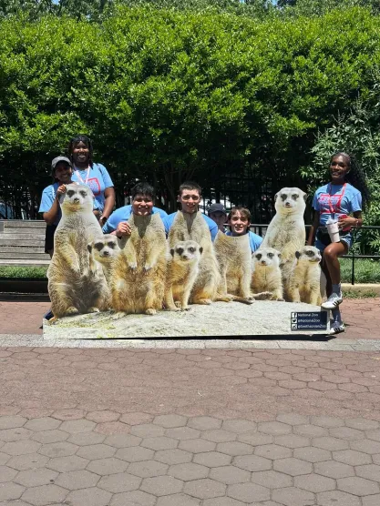 Free Speech Forum campers strike a pose at the National Zoo
