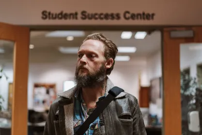 McNicholas on IAIA campus