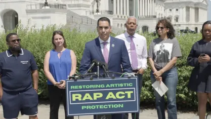 Greg Gonzalez at press conference for RAP Act