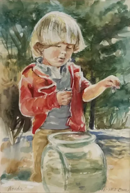 Painting of David McNicholas by his mother