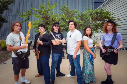 Members of the UT-Dallas music group Strings Attached