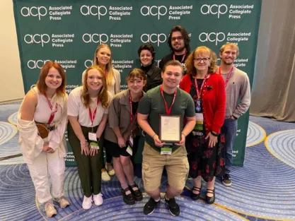 The Alestle staff at the Associated Collegiate Press College Media Association National College Media Convention.