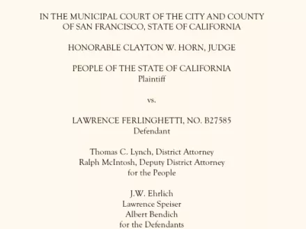 The People v. Ferlinghetti, Howl