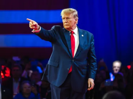 Donald Trump speaks at CPAC in 2024 about his plan for defeating current President Joe Biden in the November election.