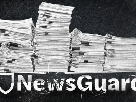 Illustration of a stack of newspaper over the word: "Newsguard"
